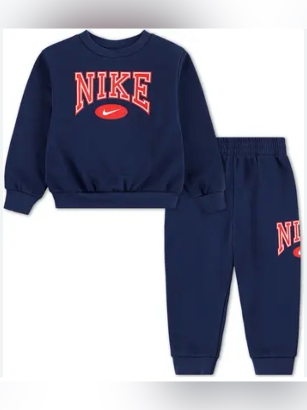 Nike Kids Navy & Red Sweatshirt and Jogger Set